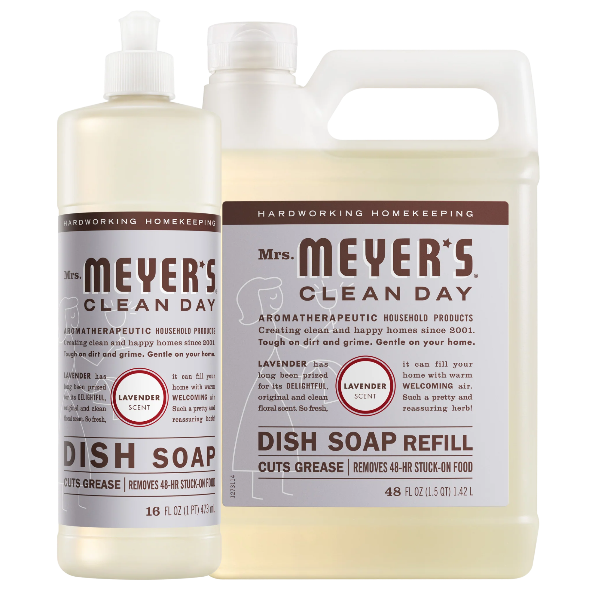 Mrs. Meyer's Lavender Dish Soap & Refill Set
