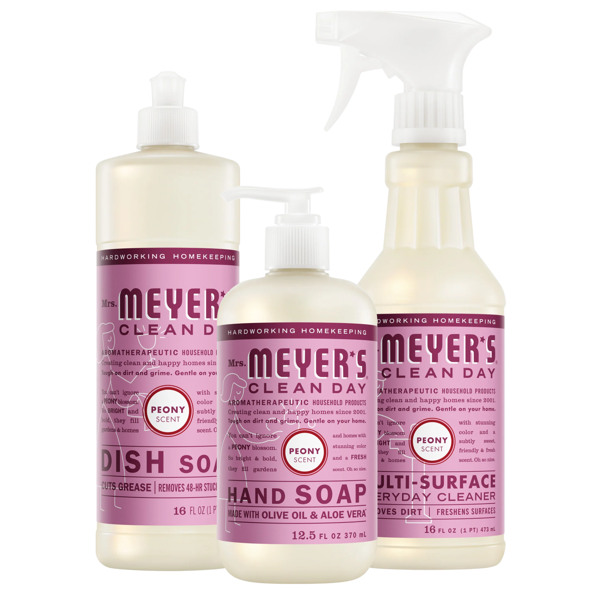 Mrs. Meyer's Peony Kitchen Basics Set