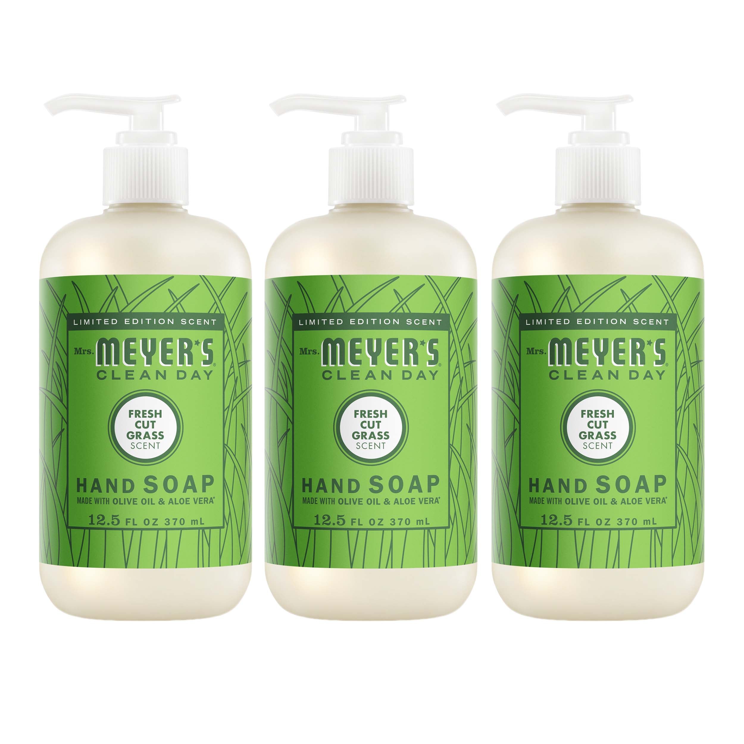 Mrs. Meyer's Fresh Cut Grass Liquid Hand Soap 3-count Bundle 