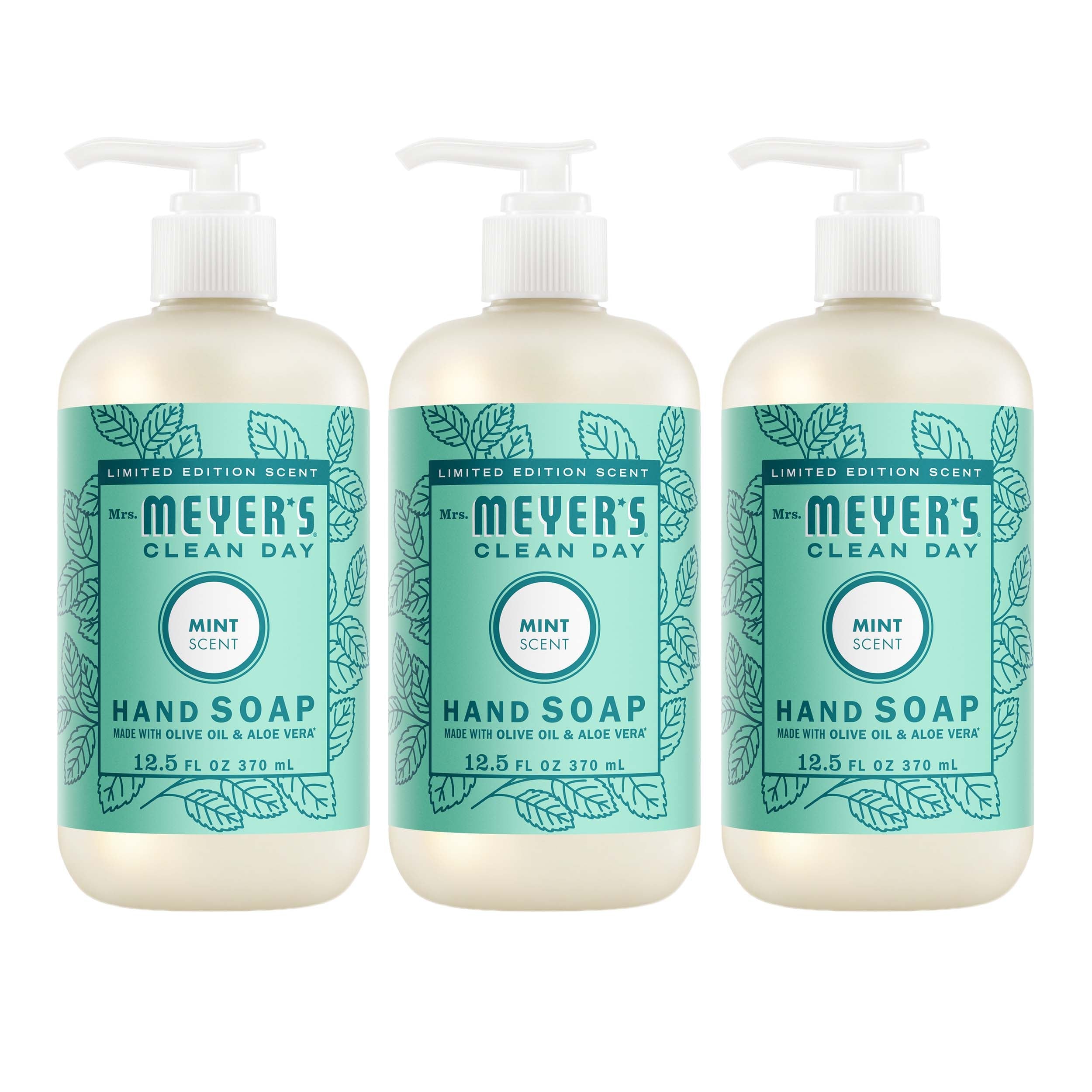 Mrs. Meyer's Mint Liquid Hand Soap 3-count Bundle 